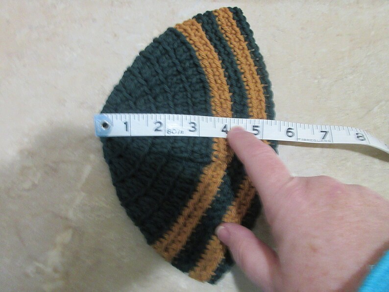 Black Kippot, Kippot, Extra Large Crocheted Kippot, Jewish Head Covering, Cotton Kippot image 10