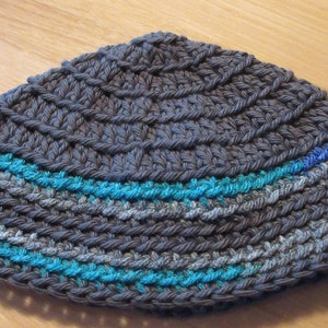 Extra Large Kippot, Cotton Kippa, Jewish Head Covering, Crocheted Kippah, Frik Kippot