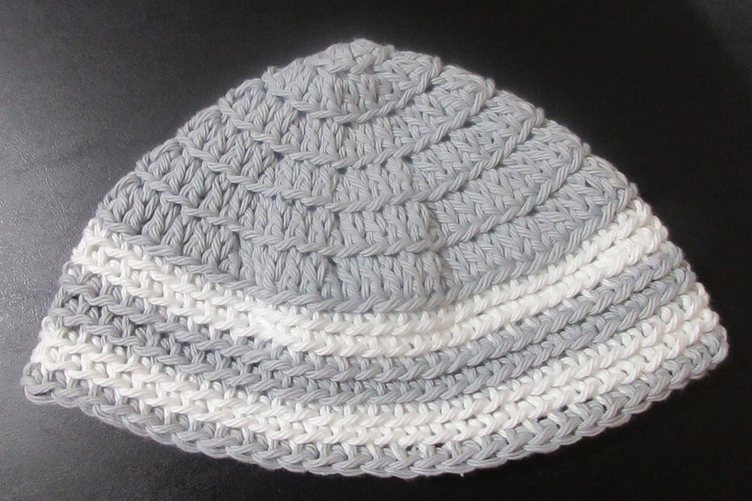 Kippot Extra Large Crocheted Kippot Cotton Kippot Jewish Head