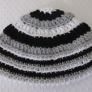 Kippot, Extra Large Crocheted Kippa, Cotton Kippah, Jewish Head Covering, Cap worn by Jewish Males