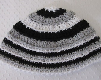 Kippot, Extra Large Crocheted Kippa, Cotton Kippah, Jewish Head Covering, Cap worn by Jewish Males