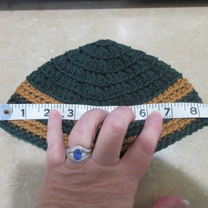 Black Kippot, Kippot, Extra Large Crocheted Kippot, Jewish Head Covering, Cotton Kippot image 9