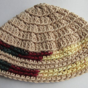Kippot, Extra Large Crocheted Kippa, Cotton Kippah, Jewish Head Covering