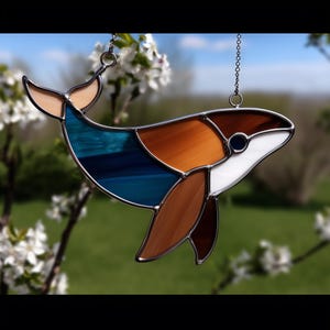 Whale Stained Glass Pattern: Suncatcher DIY