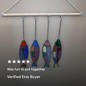 Fish Stained Glass Pattern: Ocean Suncatcher DIY Template (PDF Download) image 7