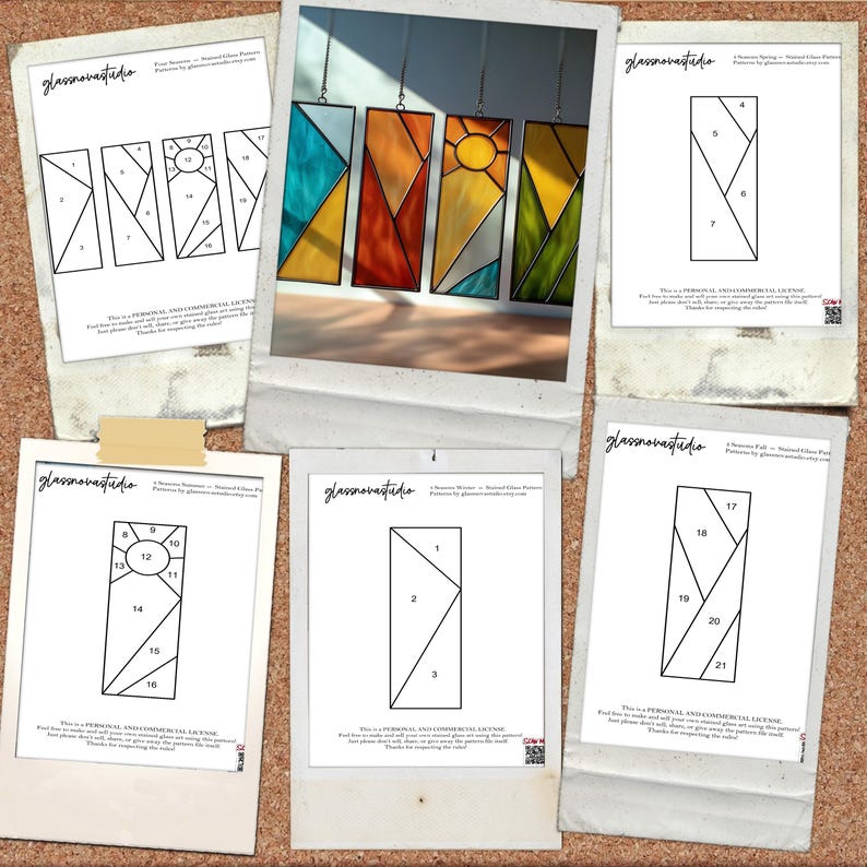 Whole Shop Bundle – 100+ Stained Glass Patterns PDF-PNG-JPEG | Suncatcher Digital Templates | Instant Download image 20