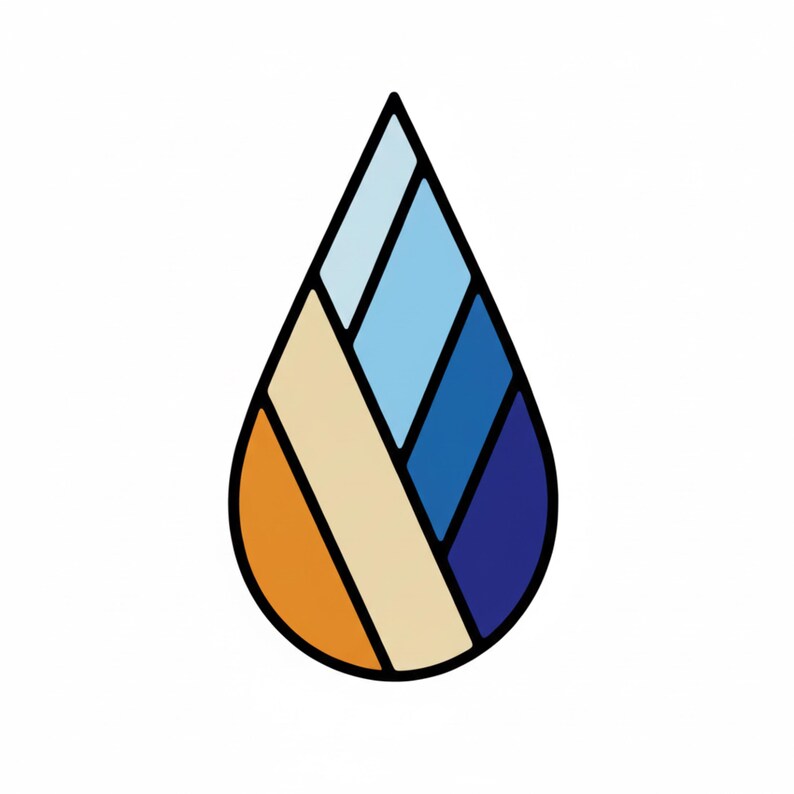 Padrão de vitral para apanhador de sol: design abstrato minimalista (PDF e PNG para download) imagem 5
