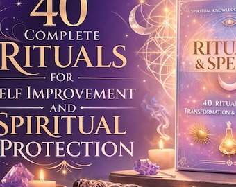 Grimoire of 40 Magic Rituals & Spells, Wiccan Practices (Digital Download)