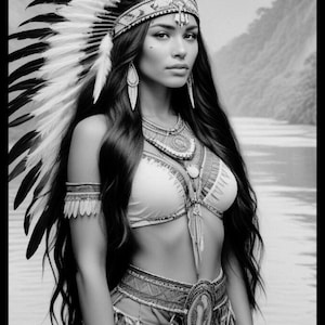 2 Indian Woman Printable Wall Art, 2 różne obrazy, Cyfrowy plakat Boho, Etniczny kobiecy wystrój, Natychmiastowe pobieranie do domu lub biura