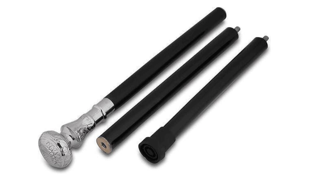 英国製 ヴィンテージ 木製 ダークブラウン杖 L字型ハンドル