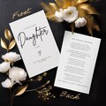 A Letter to Our Daughter on Her Wedding Day | A5 Keepsake Card | Hammered Card