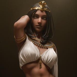 Ancient Egyptian Queen 3d print Stl file | Resin Stl file | Fdm Stl file | Printable 3d print Stl file | High detail Stl file