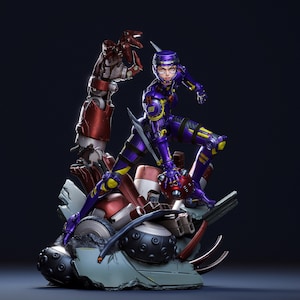 Cybernetic Warrior Girl 3d print Stl file | Resin Stl file | Fdm Stl file | Printable 3d print Stl file | High detail Stl file