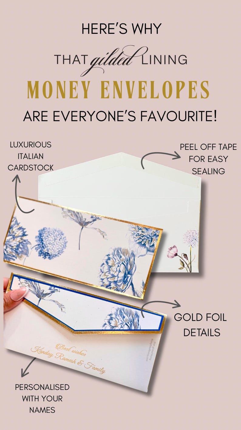 Personalized Money Envelopes Set of 20 || Indian Shagun Envelope ...