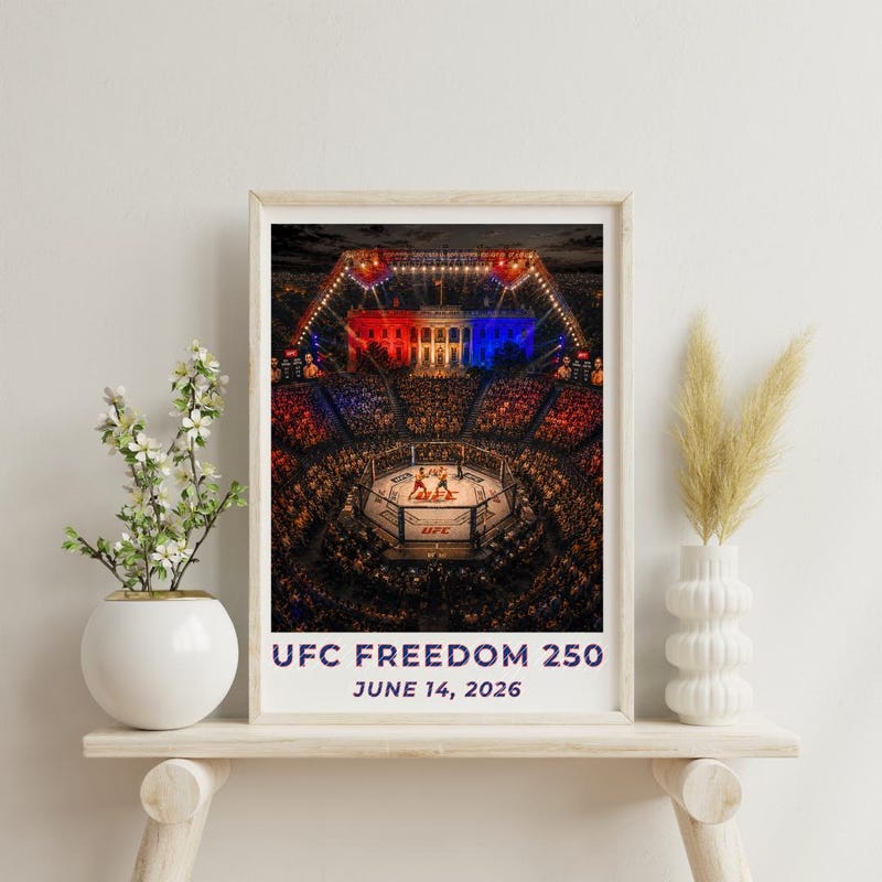 Freedom Fight Style Ufc Freedom 250 Fight Poster - Etsy