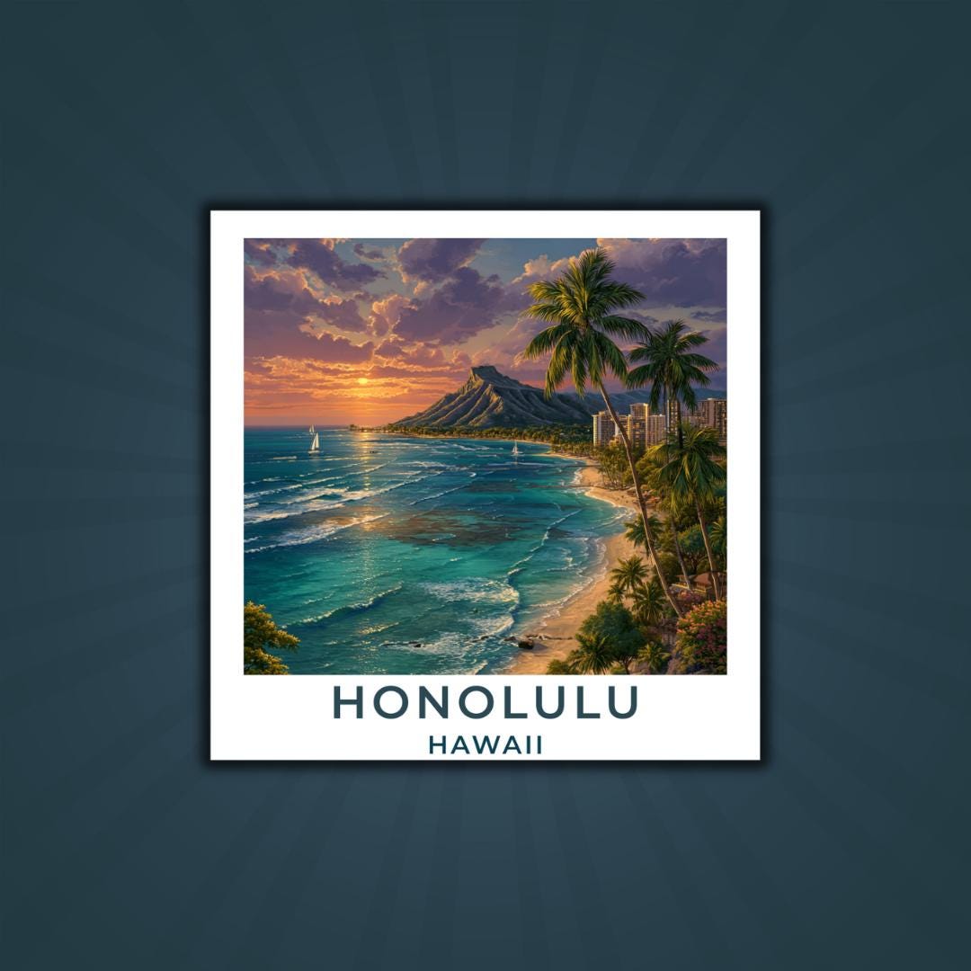 Hawaii vintage tourist posters - Etsy 日本
