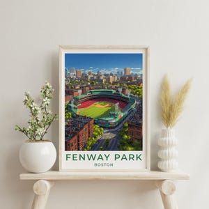 Fenway Park Travel Art Boston Poster Print Wall Decor Gift for Fenway Vintage Style Travel Poster Boston Scenic Poster Print Art Gift Fenway