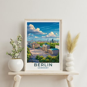 Berlin Travel Print Wall Decor Germany Home Living Decor Art Illustration Berlin Germany Travel Poster Landscape Berlin Travel Prints Home