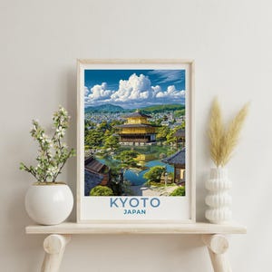 Kyoto Travel Print Wall Decor Japan Home Living Decor Art Illustration Kyoto Japan Wall Travel Poster Landscape Japanese Travel Prints Home