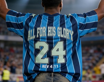 2026 Fußball Fan Christian Jersey All For His Glory Jersey Unisex Welt Fußball 2026 Jersey WM Jersey Spieltag Merch Kirche Jersey