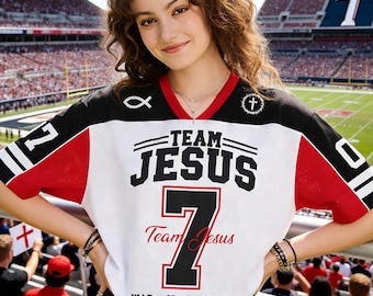 Team Jesus Christian Mesh Jersey Glaube Bibel Vers Baseball Unisex Jersey Treuer Gott Jersey Jesus Religiöses Geschenk