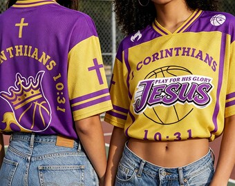 Camiseta de baloncesto cristiana – Juega para Su gloria, 1 Corintios 10:31 Streetwear