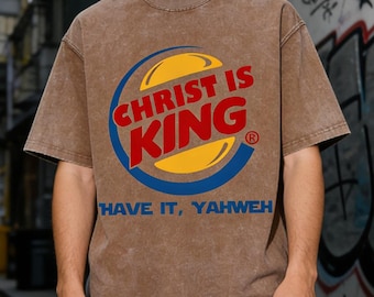 Christus ist König T-Shirt: Glaube Humor Grafik T-Shirt, Unisex Statement Bekleidung