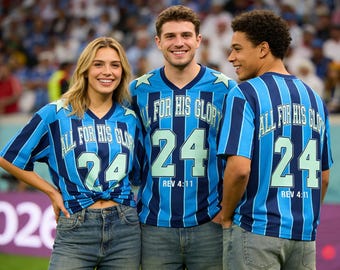 All For His Glory Jersey 2026 Fußball Fan Jersey Unisex Welt Fußball 2026 Trendy Jersey WM Jersey Spieltag Merch Jersey Kirche Jersey