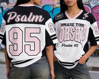 Made to Worship Kassettenband Jersey Christian Psalm 150: 6 Anbetungsführer Jersey Jesus Streetwear Trendy Jersey Geschenk Spieltag Religiöses Geschenk