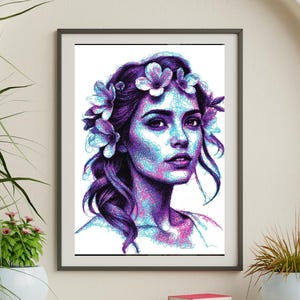 Custom Handmade Scribble Art Portrait – Personalized Line Drawing, Custom Wall Art for Home Decor or Gift | Scribble Drawing from Photo