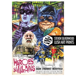 Poster del film &quot;Heroes & Villains&quot; firmato da Only Fools and Horses in formato A3