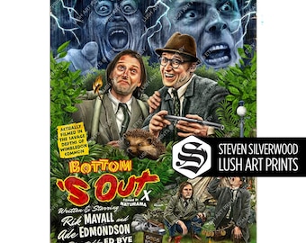 Unten 'S Out' Film Poster Kunstdruck, Rik Mayall Ade Edmondson 90er Jahre Classic Gen X Britische TV Komödie Lustig Dad Geschenk Wanddekoration Man Cave