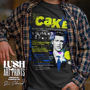 CAKE Brass Eye T-Shirt: Chris Morris Satire Comedy, 90s Gen X British TV Funny Dad gift tee shirt, Steven Silverwood Art