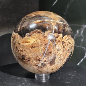Chocolate Calcite Sphere 71mm image 2