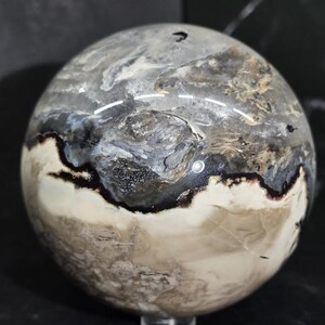 Grande sphère en agate volcanique 83 mm image 2