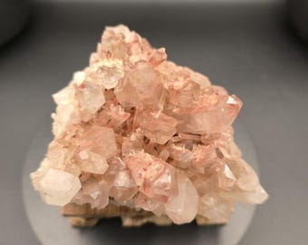 Pink Quartz Crystal with Custom Stand | 1.44 lbs. Total | Natural Beauty & Collector’s Piece