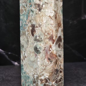 Lg Rare Green Money Agate Tower – Large Crystal Point image 9