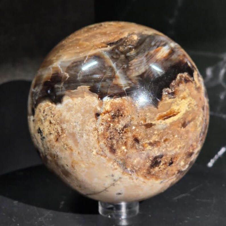 Chocolate Calcite Sphere 71mm image 3