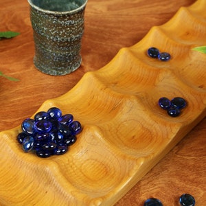 Deluxe Mancala, Large Solid Cherry Wood, Wooden Board Game, Paul Szewc, Masterpiece Laser image 8