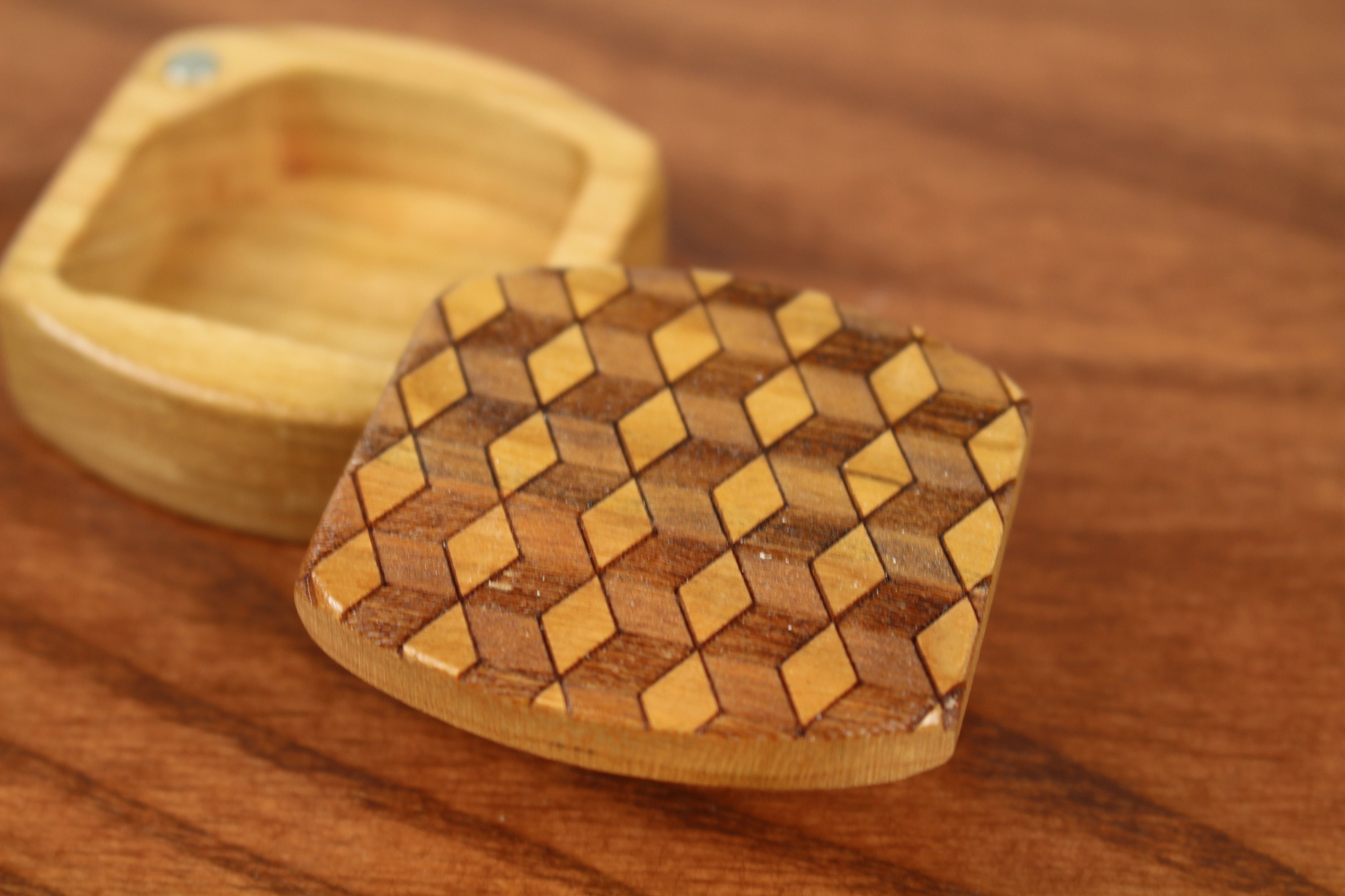 Mini caja de almacenamiento MB cubos patrón caja de madera | Etsy