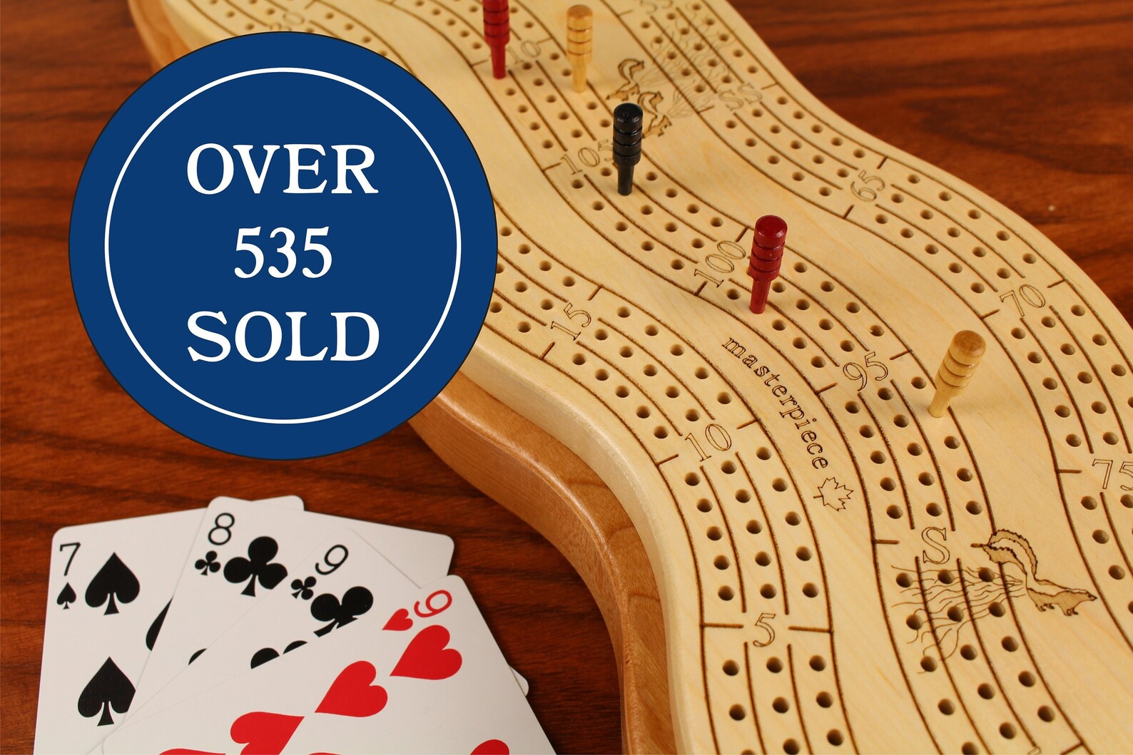 Best Cribbage Board 3 player cribbage board Two Tier crib Etsy