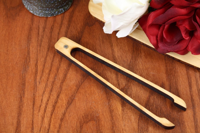 Wooden Tongs Rare Earth Toaster Tong Maple Ice Cube Etsy