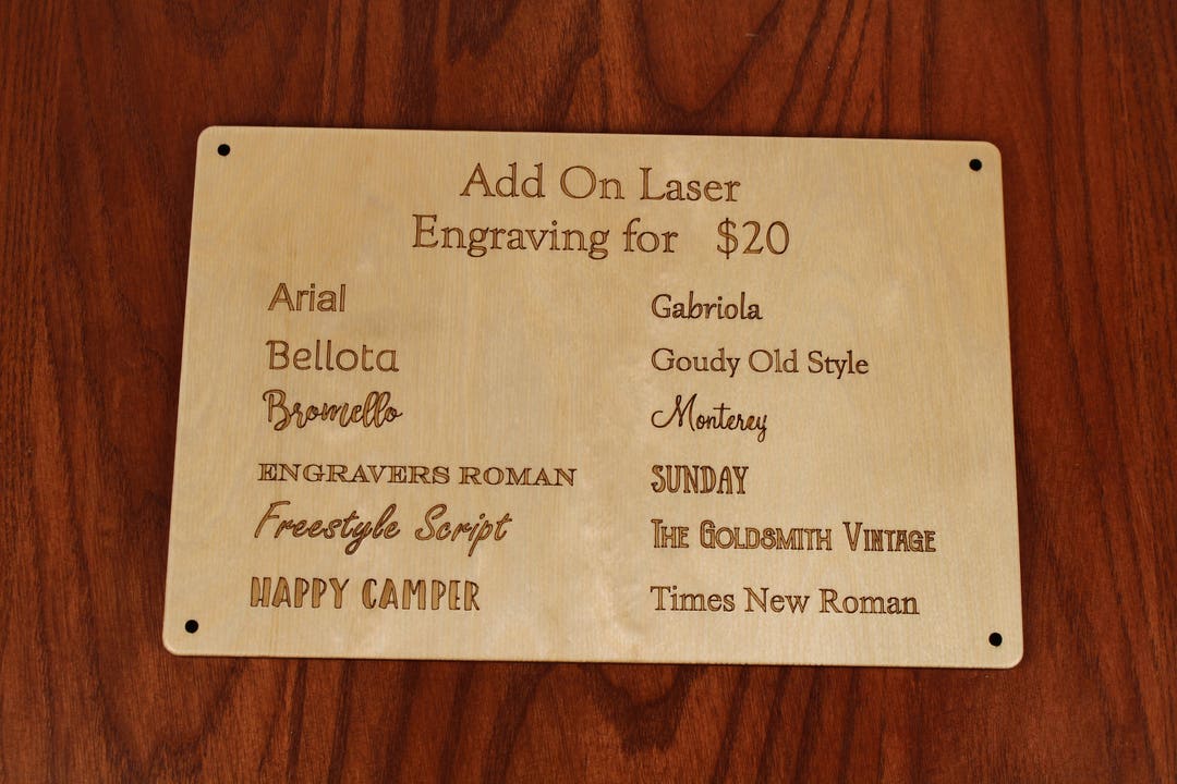 PERSONALIZE IT Add on Laser Word Engraving 20 Dollars - Etsy