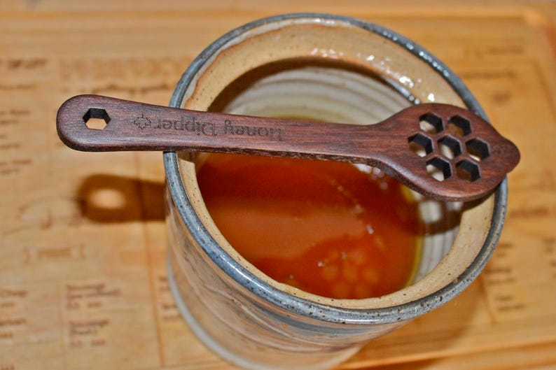 Honey Dipper Short Handle Honey Stick Honey Utensil Honey Etsy