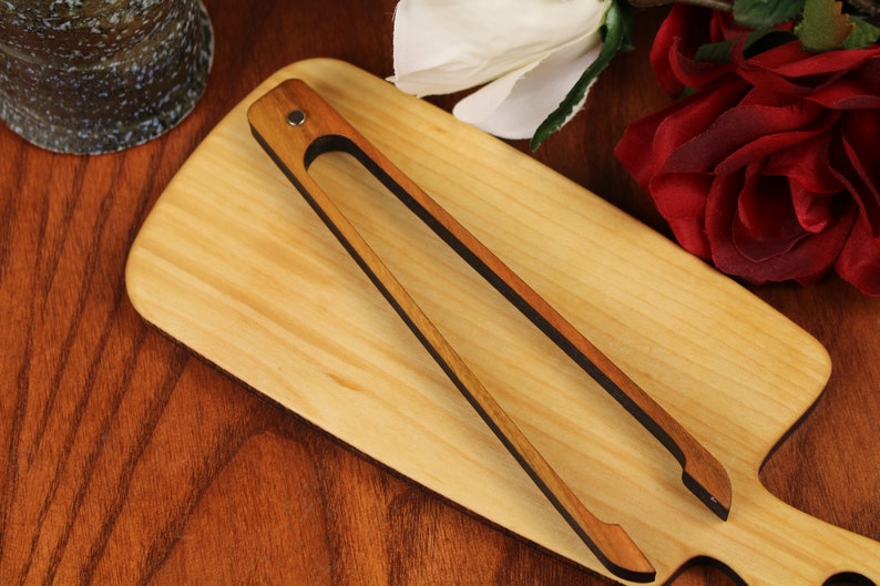 Wood Toast Tongs Rare Earth Sugar Tongs Bacon Etsy Canada