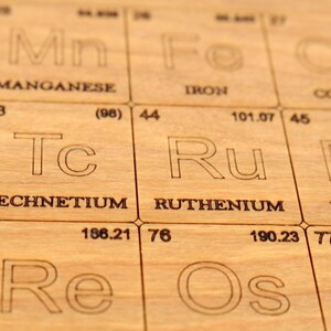 Periodic Table of Elements Cutting Board Laser Engraved 20 x 12 and thick 1-1/4 Maple Hardwood, Paul Szewc image 4