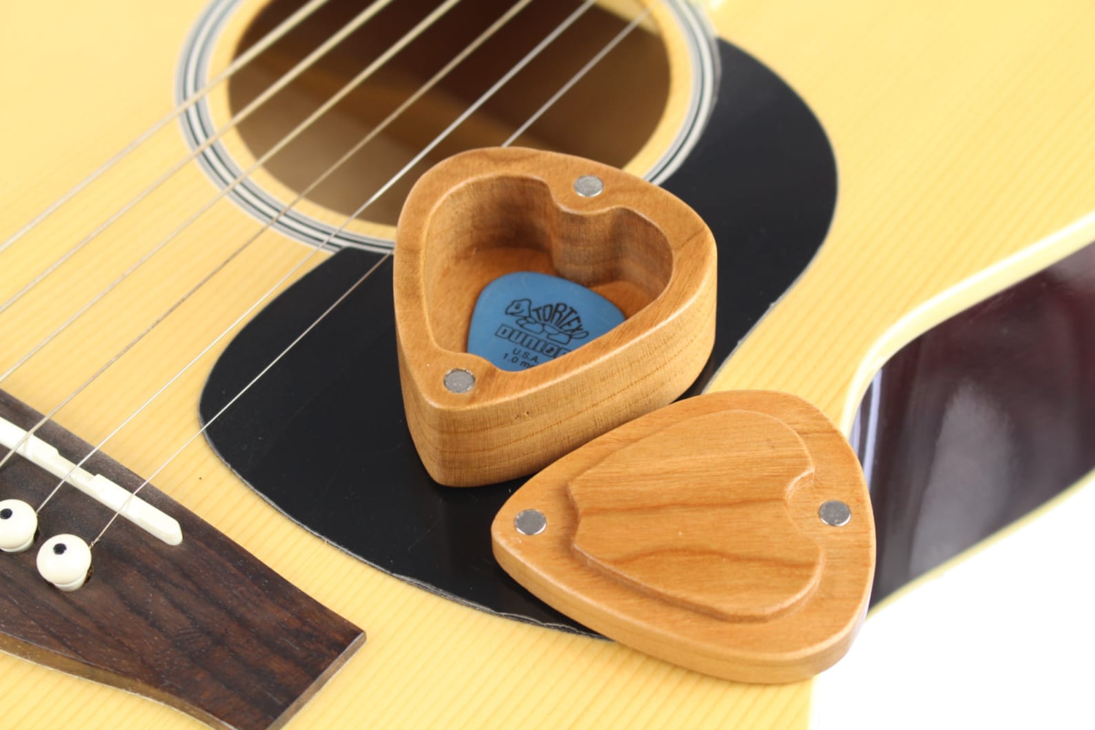 Personalized Guitar Pick Box Holds 10 Picks Solid Cherry Etsy Canada