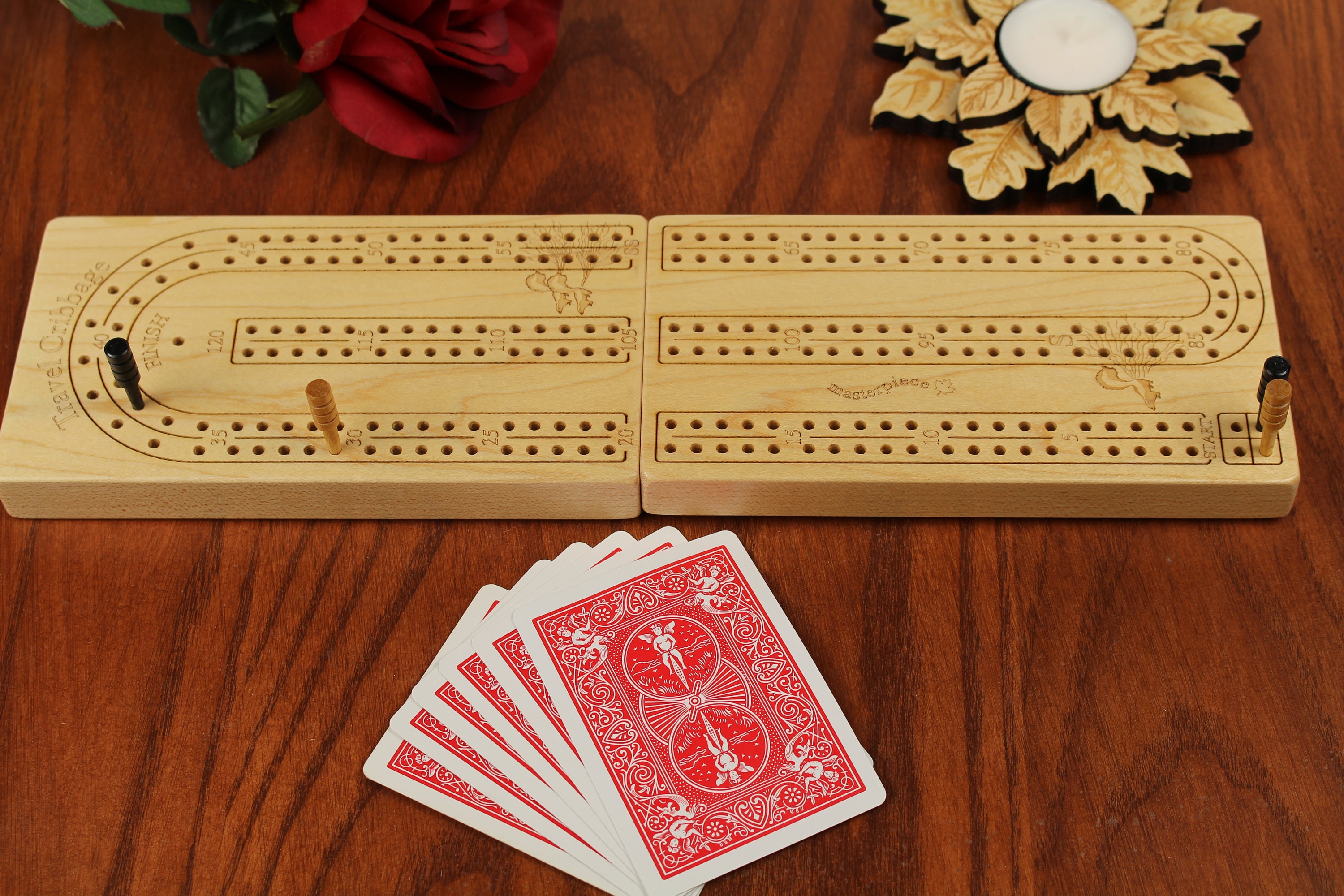 Solid Maple Travel Cribbage Board 2 Player Premium Quality Etsy Canada