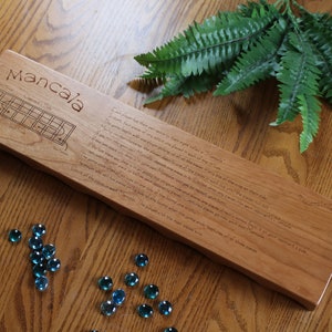 Deluxe Mancala, Large Solid Cherry Wood, Wooden Board Game, Paul Szewc, Masterpiece Laser image 5