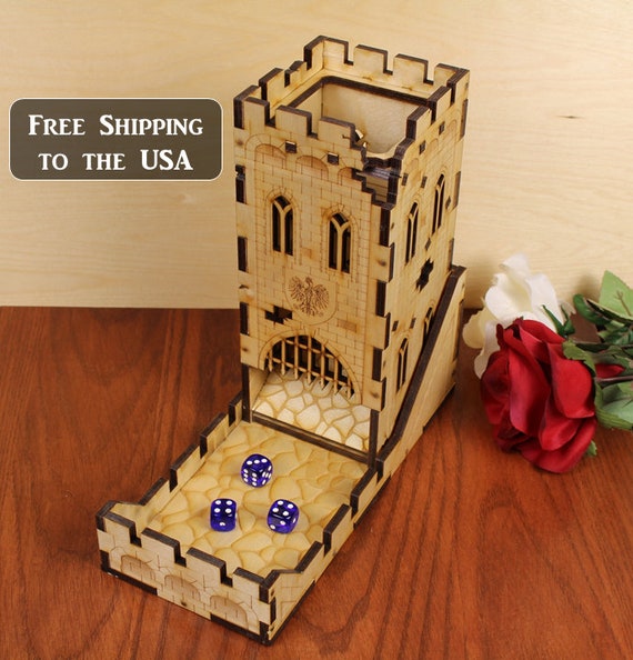 Battle Damaged Dice Tower DnD Accessories Personalized Coat Etsy